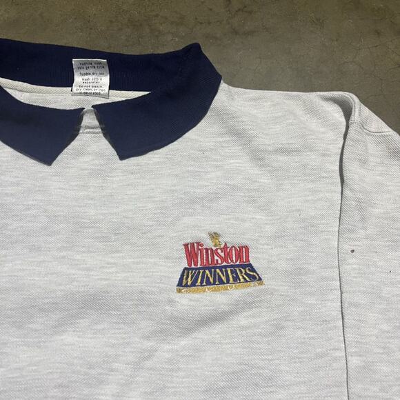 Vintage 90s Winston Winners Grey Boxy Sweatshirt - Picture 2 of 4